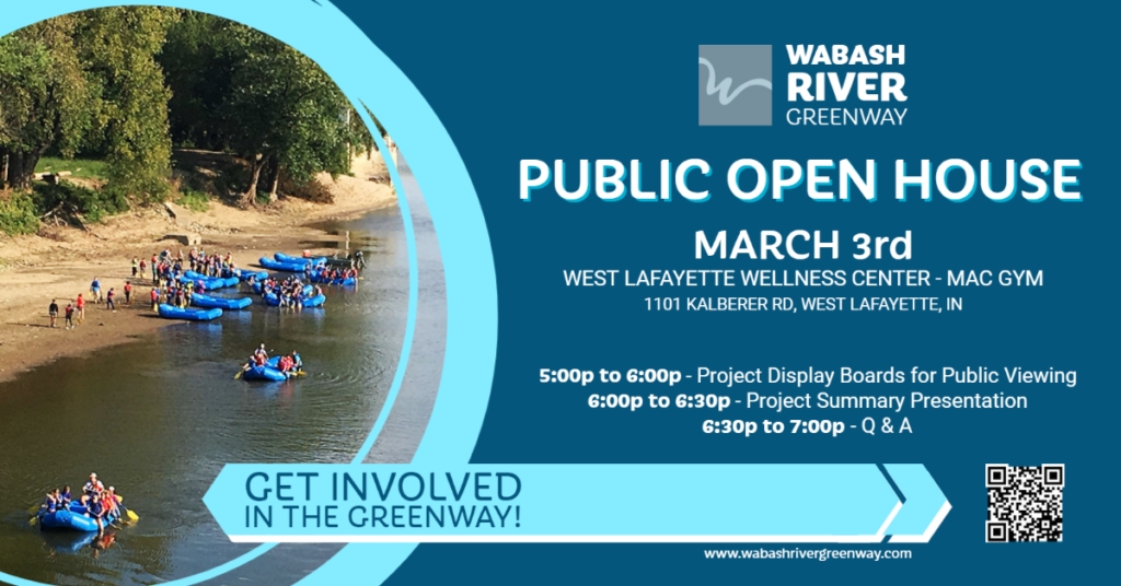 Public Open House - March 3rd 5pm to 7pm. At West Lafayette Wellness Center - MAc Gym, 1101 Kalberer Road, West Lafayette, IN.